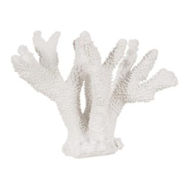 Figurine Corail Blanc Résine Décoration 27x15x21cm