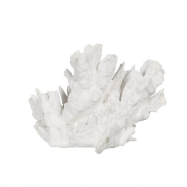 Figurine Corail Blanc Résine Décoration 29x20x21cm