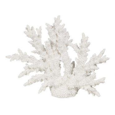 Figurine Corail Blanc Résine Décoration 34x13x27cm