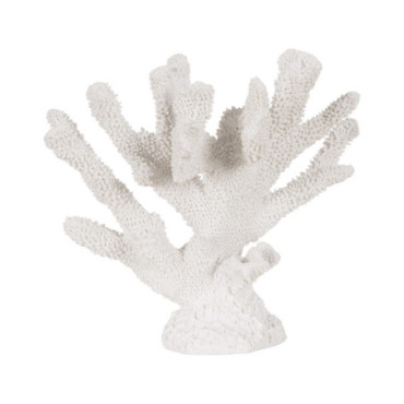 Figurine Corail Blanc Résine Décoration 35x20x30cm