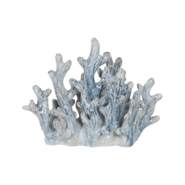 Figurine Corail Bleu Céramique Décoration 43x21x30,50cm