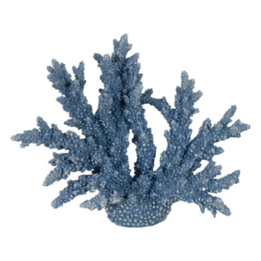 Figurine Corail Bleu Résine Décoration 34x13x27cm