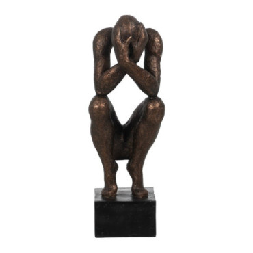 Figurine Homme Cuivre Résine Décoration 16x19x47cm