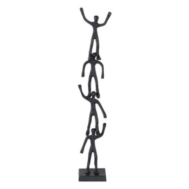 Figurine Noir Aluminum Décoration 13x12x75cm