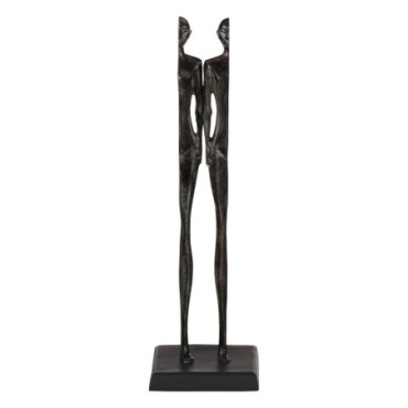 Figurine Noir Aluminum Décoration 18x18x62cm