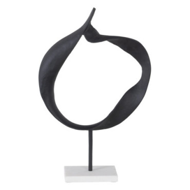 Figurine Noir Aluminum/Marbre Décoration 33x10x51cm