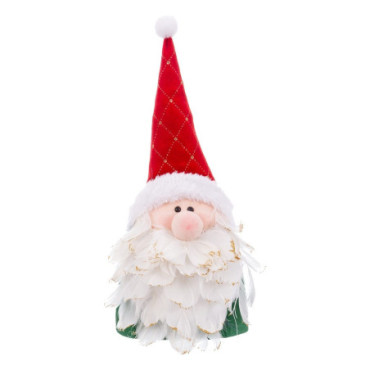 Figurine Père Noël Plume 12x36cm