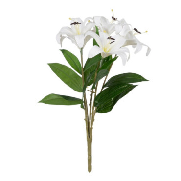 Fleur Lis Blanc Gomme Décoration 58cm