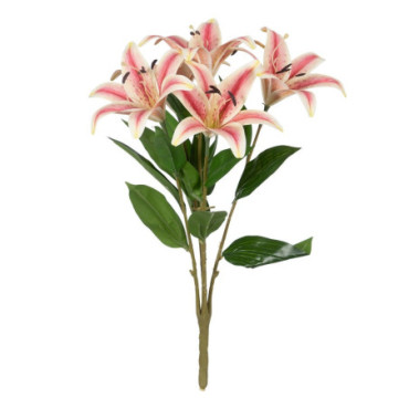 Fleur Lis Rose Gomme Décoration 58cm