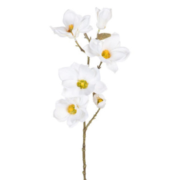 Fleur Magnolia Blanc Artificiel 20x20x66cm