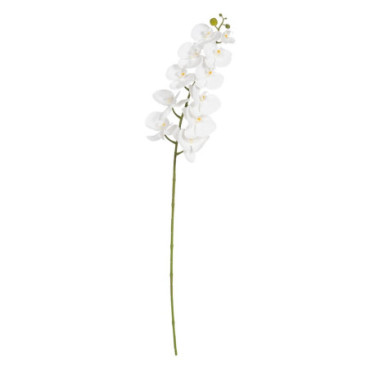 Fleur Orchidée Blanc Étoffe Décoration 107cm