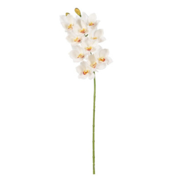 Fleur Orchidée Blanc Gomme Décoration 71cm