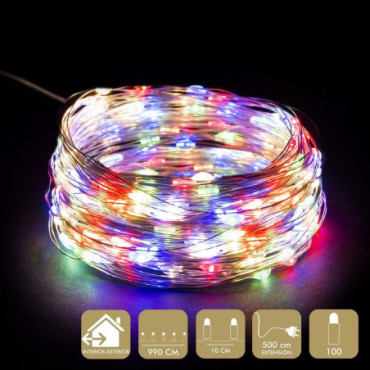 Guirlande Micro - Led 100 Lumières Métal Multicolore