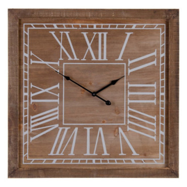 Horloge Mur Naturel Bois De Sapin 60x5x60cm