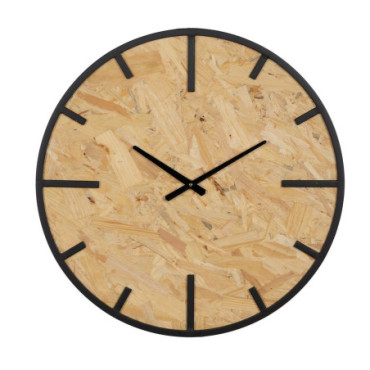 Horloge Naturel - Noir Mdf - Métal 60x4,50x60cm