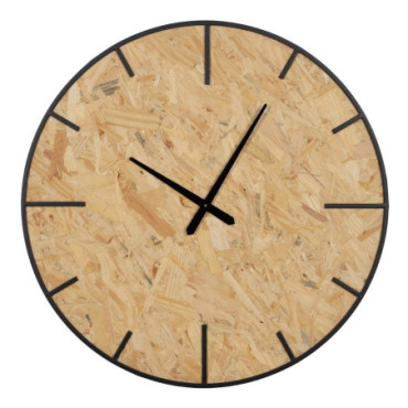 Horloge Naturel - Noir Mdf - Métal 80x4,50x80cm