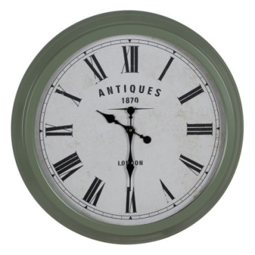 Horloge Vert Métal Décoration 70x70x6,50cm