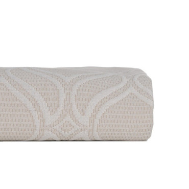 Jeté de lit Beige Coton - Polyester 190x270cm