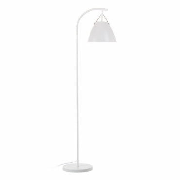 Lampadaire Blanc Métal Éclairage 26x26x146cm