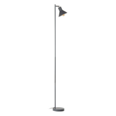 Lampadaire Gris Métal Éclairage 15,50x15,50x143cm