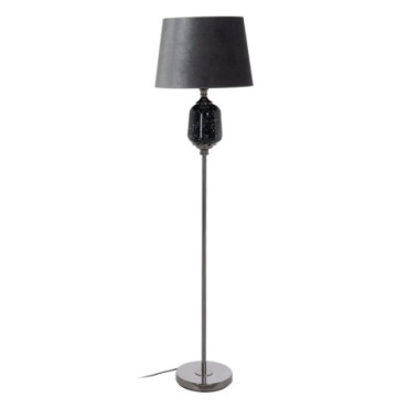 Lampadaire Noir - Gray Métal - Cristal 40,50x40,50x156cm