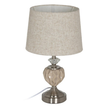 Lampe De Table Beige - Argent 27x27x44cm