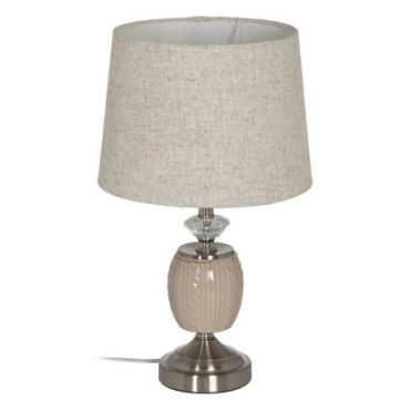 Lampe De Table Beige - Argent 27x27x45cm