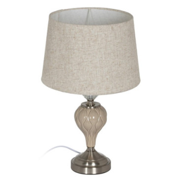 Lampe De Table Beige - Argent 30x30x48cm