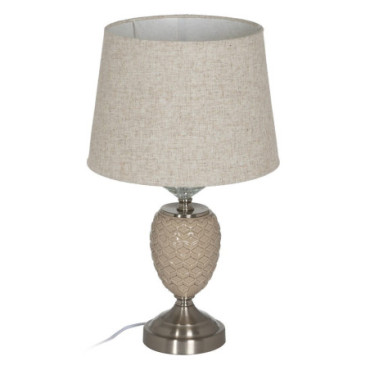 Lampe De Table Beige - Argent 31,50x31,50x53cm