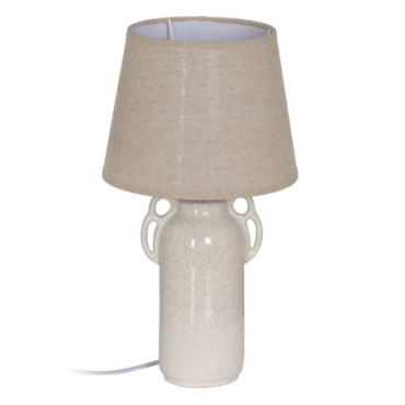 Lampe De Table Beige Céramique Éclairage 22x22x41cm