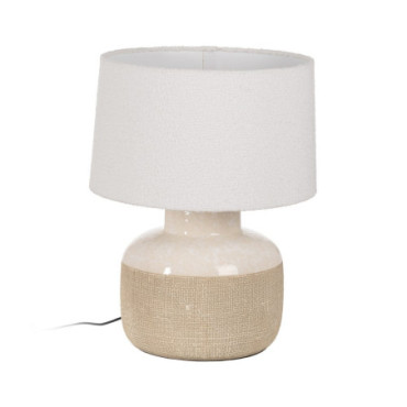 Lampe De Table Beige Céramique Éclairage 43x43x56cm