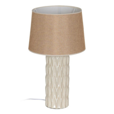 Lampe De Table Blanc - Beige Céramique 35x35x60cm