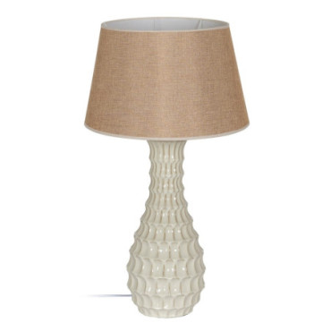 Lampe De Table Blanc - Beige Céramique 40x40x72cm