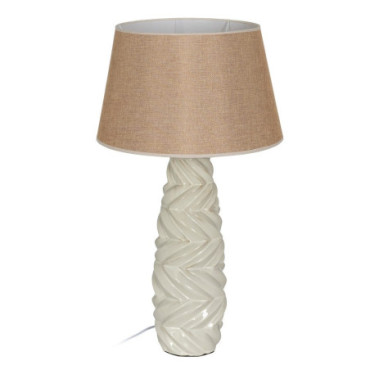 Lampe De Table Blanc - Beige Céramique 40x40x72cm