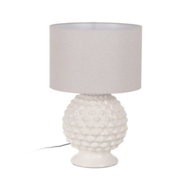 Lampe De Table Blanc Céramique Éclairage 38x38x58,50cm