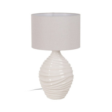 Lampe De Table Blanc Céramique Éclairage 38x38x67cm