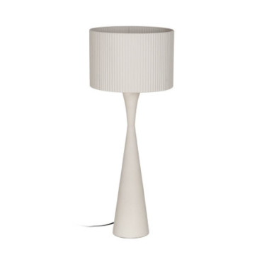 Lampe De Table Blanc Métal Éclairage 29x29x75cm