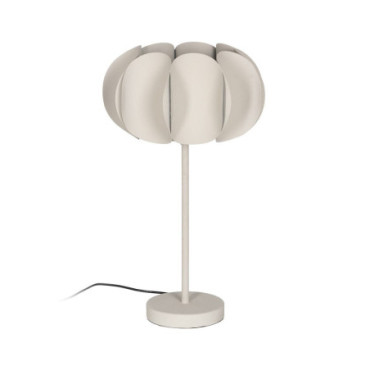 Lampe De Table Blanc Métal Éclairage 37x37x62cm