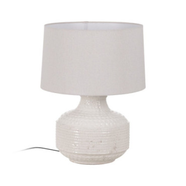 Lampe De Table Blanc Terre Cuite 43x43x57,50cm