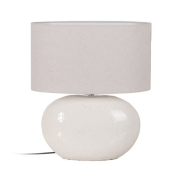 Lampe De Table Blanc Terre Cuite 44x21,50x53cm