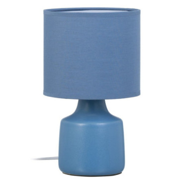 Lampe De Table Bleu Céramique Éclairage 16x16x27cm