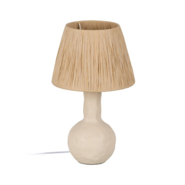 Lampe De Table Crème Céramique Éclairage 27,50x27,50x46,