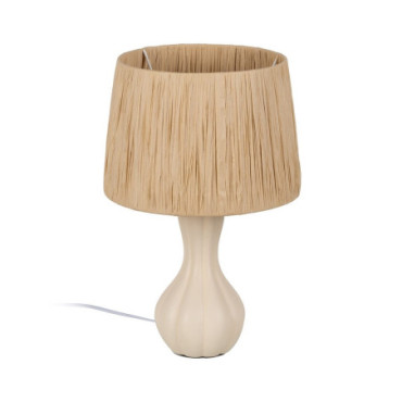 Lampe De Table Crème Céramique Éclairage 28x28x43,50cm