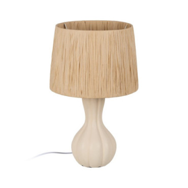 Lampe De Table Crème Céramique Éclairage 32,50x32,50x53