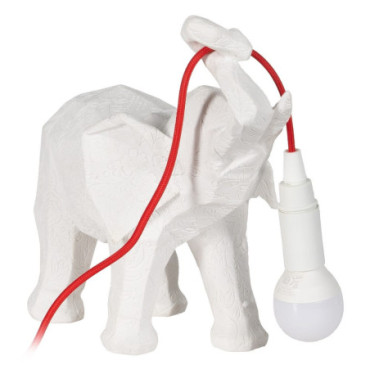 Lampe De Table Éléphant Blanc résine 27x13x24,50cm