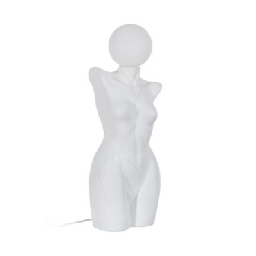 Lampe De Table Femme Blanc Résine 26,50x21x70,50cm