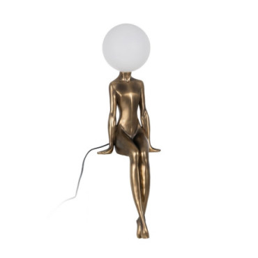 Lampe De Table Femme Or Résine 65x8x21cm