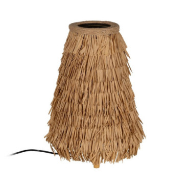 Lampe De Table Fibre Naturelle Éclairage 44x44x44cm