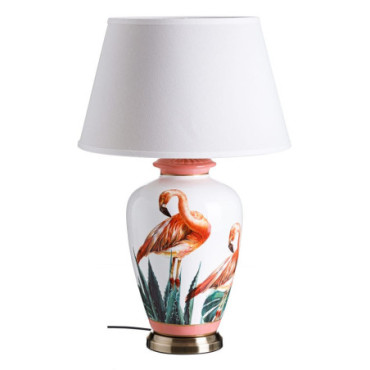 Lampe De Table Flamand Coral - Blanc 46x46cm