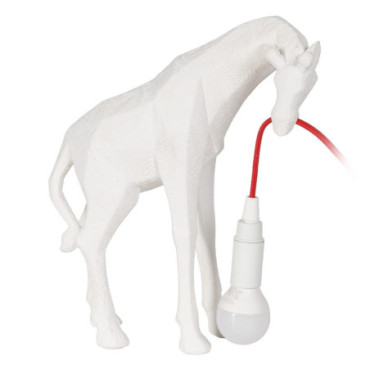 Lampe De Table Girafe Blanc résine 24x9,50x29cm